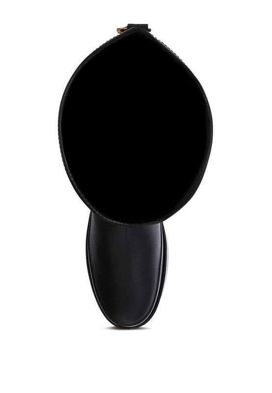 Charm Detail Calf Boots