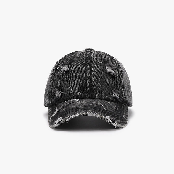 Distressed Denim Baseball Cap