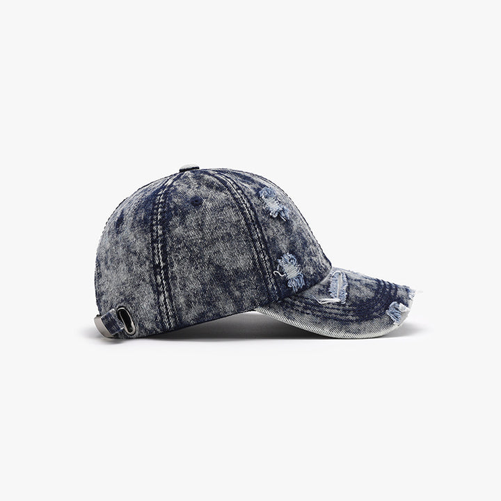 Distressed Denim Baseball Cap