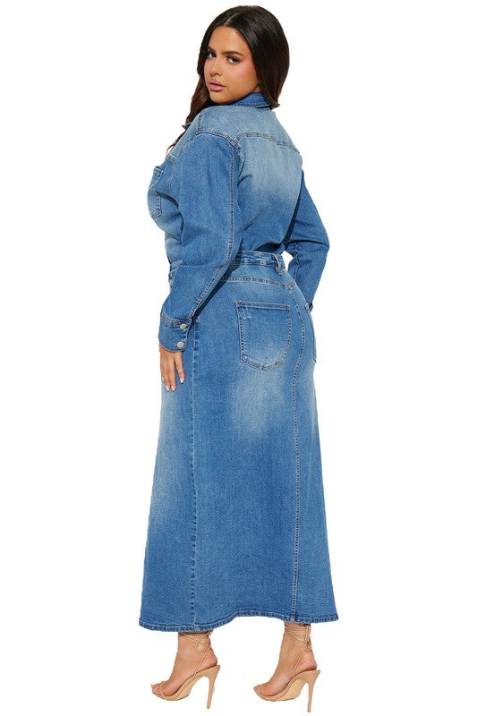 Long Denim Maxi Dress