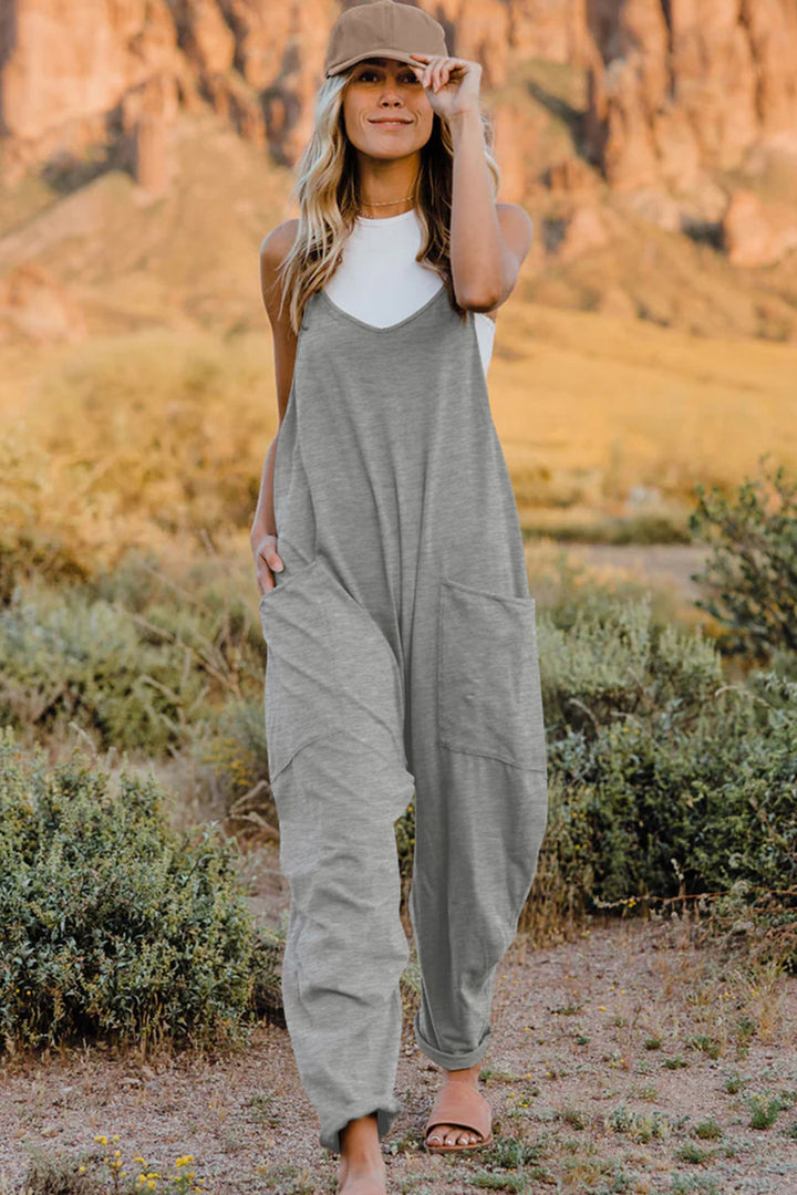 V-Neck Sleeveless Jumpsuit