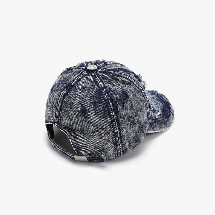 Distressed Denim Baseball Cap