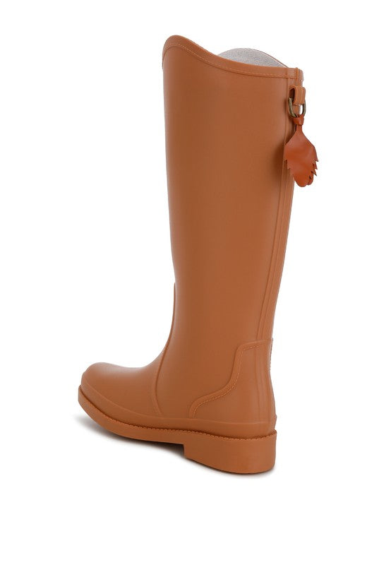 Charm Detail Calf Boots