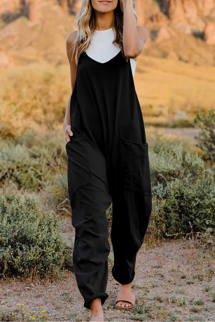 V-Neck Sleeveless Jumpsuit