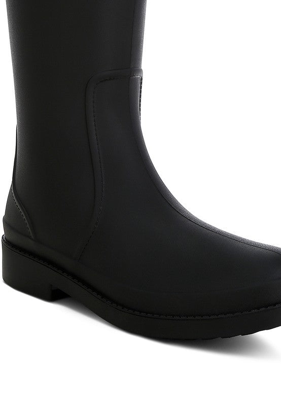 Charm Detail Calf Boots