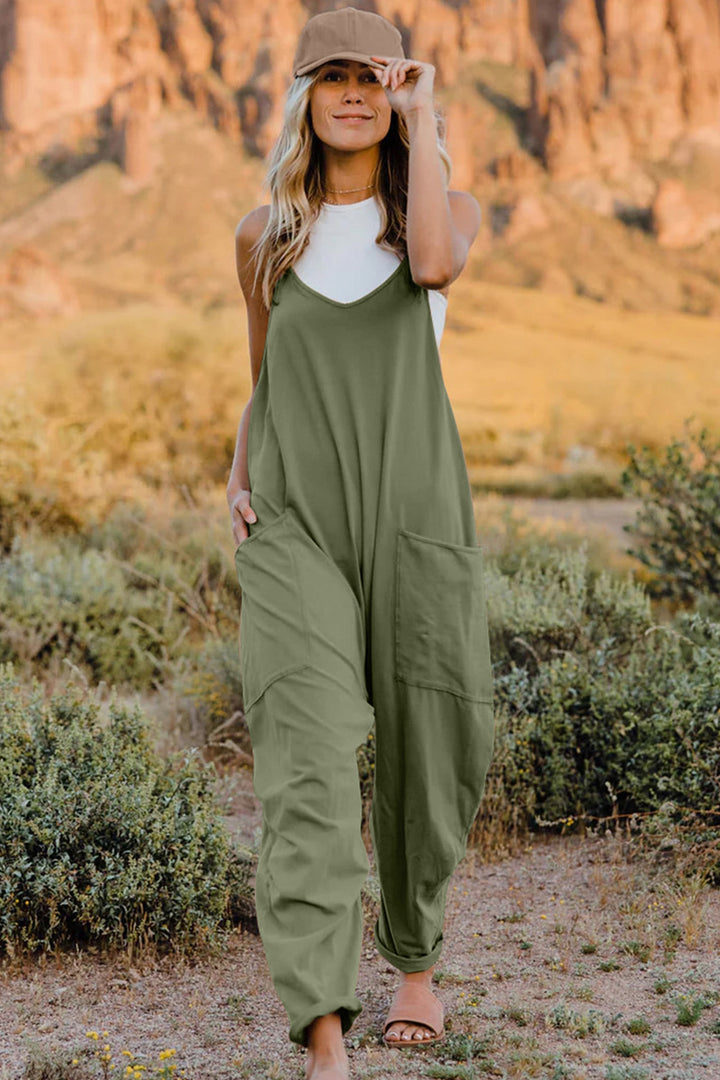 V-Neck Sleeveless Jumpsuit