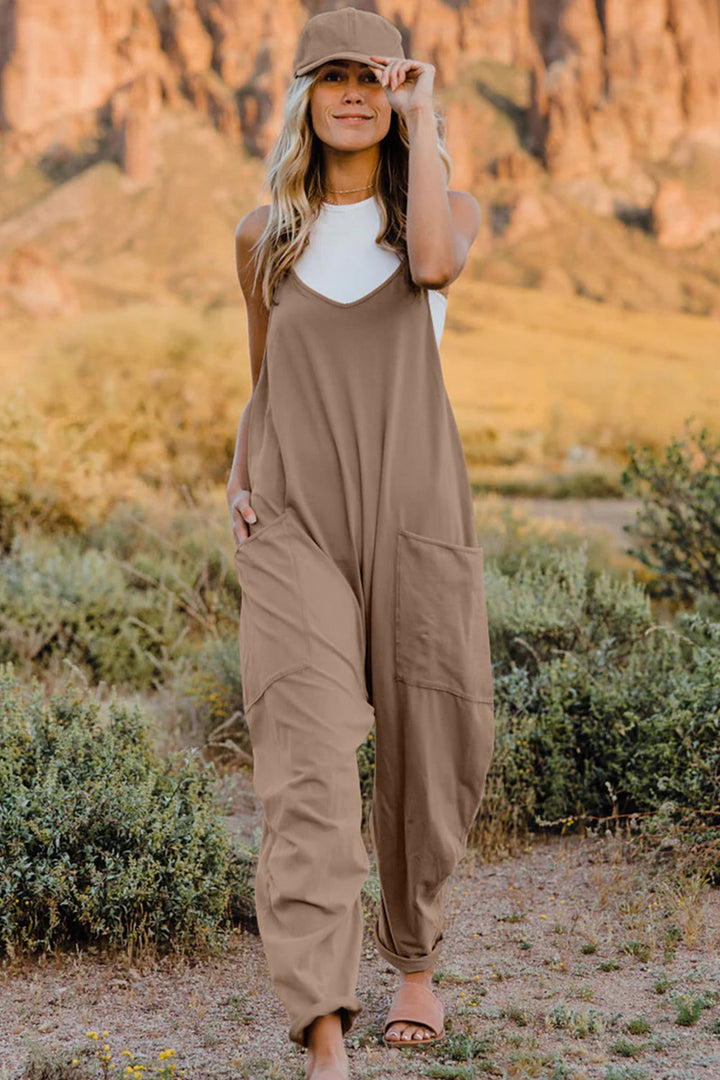 V-Neck Sleeveless Jumpsuit