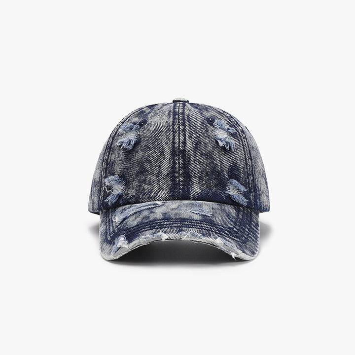Distressed Denim Baseball Cap