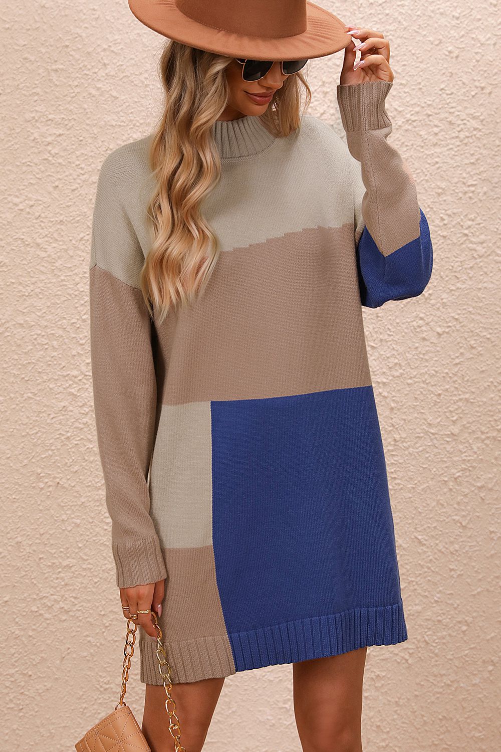 Color Block Sweater Dress