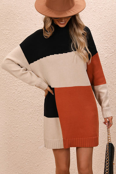 Color Block Sweater Dress