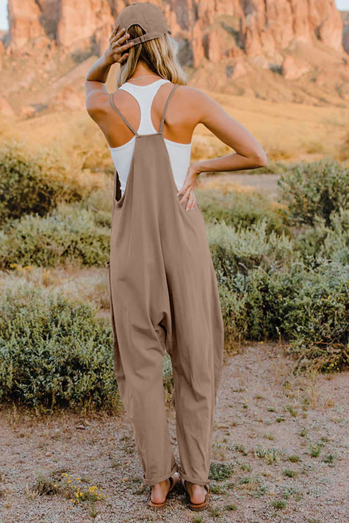 V-Neck Sleeveless Jumpsuit