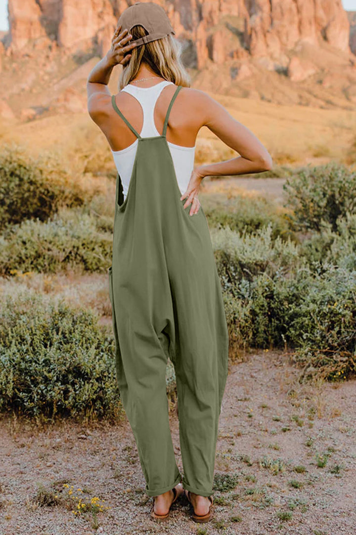 V-Neck Sleeveless Jumpsuit