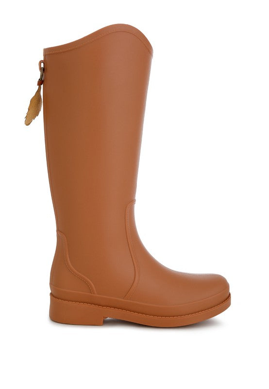 Charm Detail Calf Boots