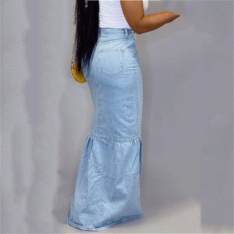 Long Mermaid Trumpet Skirt
