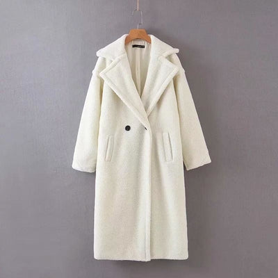 Faux Fur Long Overcoat
